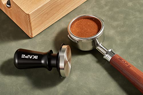 IKAPE 53.3mm Espresso Tamper, Premium Barista Coffee Tamper with Calibrated Spring Loaded, 100% Flat Stainless Steel Base Tamper Fits for Breville Series 54mm Portafilter Basket - Image 3