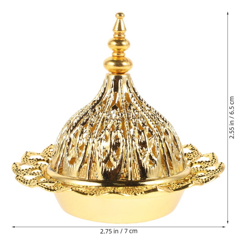 Vintage Lotus Flower Incense Burner Burner 2pcs Metal Censer With Hollow Design Removable Ash Tray For Meditation Yoga - Image 3