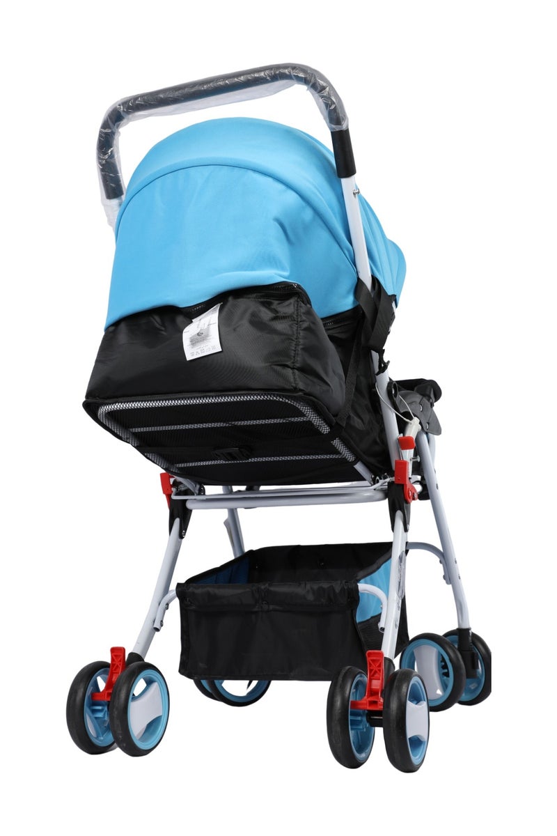 Lightweight stroller in sky blue - practical and safe design for everyday transport - Image 3