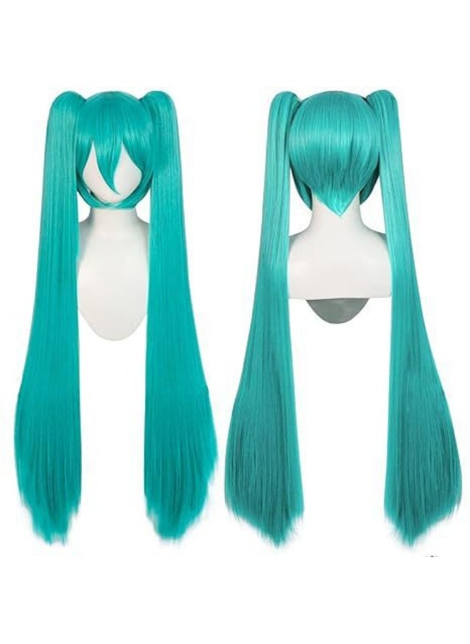 Vocaloid Aqua Blue Hatsune Miku Double-Tail Anime Cosplay Wig - pzsku/Z10834B544C5A70EF153FZ/45/_/1741153054/e0797fde-07d9-4b67-9f77-a108251f5cb4