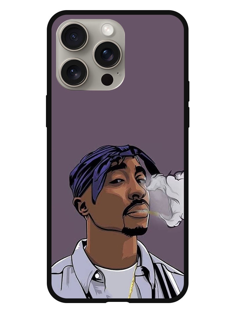 Theodor Protective Case Anti Scratch Shock Proof Bumper Cover For iPhone 15 Pro Max Tupac - Image 1