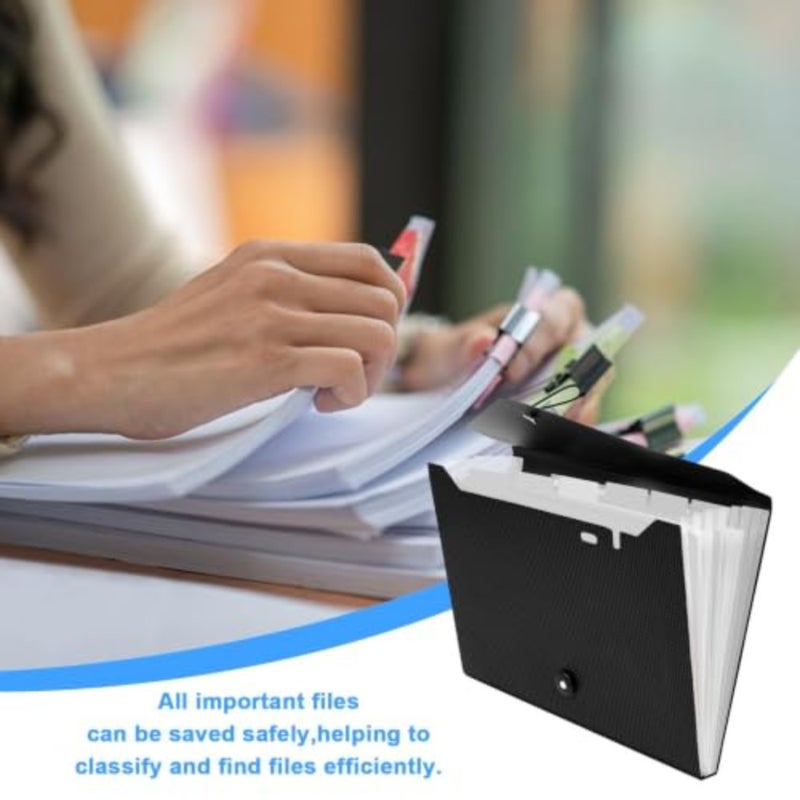 Accordion File Organizer Elastic Buckle, Rainbow Color, High Capacity Accordion Folders for Storing Your Bills, Letters, Papers, Cards, Important Documents - Image 2