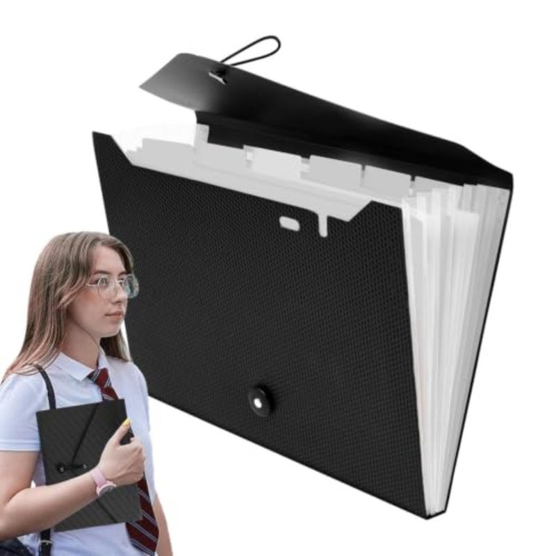 Accordion File Organizer Elastic Buckle, Rainbow Color, High Capacity Accordion Folders for Storing Your Bills, Letters, Papers, Cards, Important Documents - Image 1