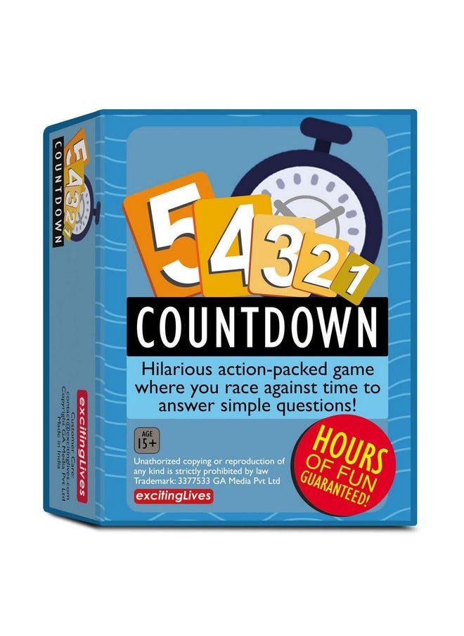 exciting Lives exciting Lives Countdown: Five Second Rule Party Game - Super Fun for Travel & Family - for Christmas Day, Birthday, Parties, Diwali, Best for Diwali Party, Game Night for Teens and Adults  - Image 1