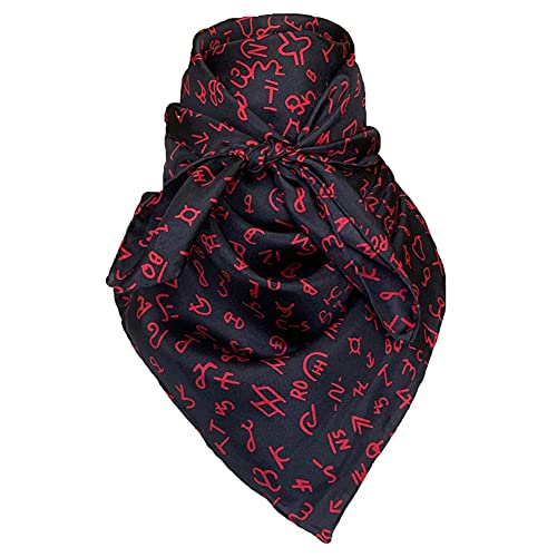 Wyoming Traders Branded Silk Wild Rag Scarf - Black Black - Image 2