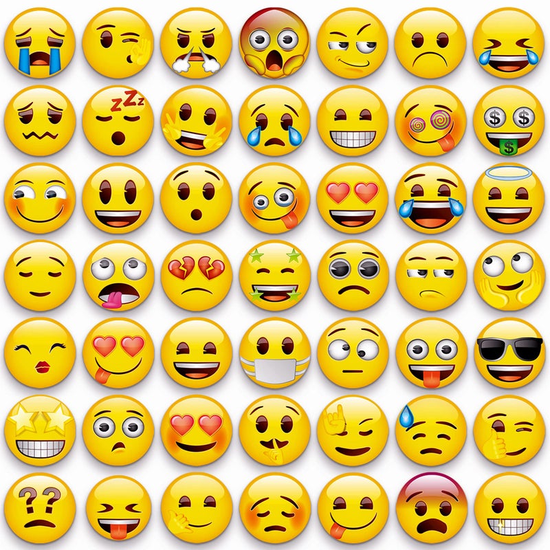 MORCART 54Pcs Emoji Refrigerator Magnets Fridge Magnets for Locker Whiteboard Decorative Magnets - Cute Funny Magnets for School Home Kitchen Office Gift for Teacher Family and Friend - Image 1