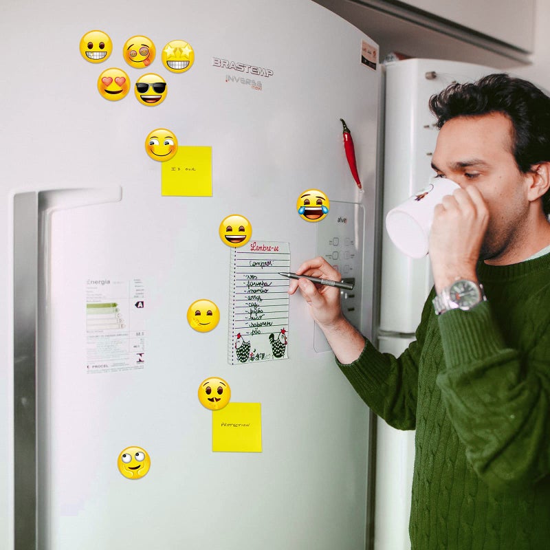 MORCART 54Pcs Emoji Refrigerator Magnets Fridge Magnets for Locker Whiteboard Decorative Magnets - Cute Funny Magnets for School Home Kitchen Office Gift for Teacher Family and Friend - Image 4