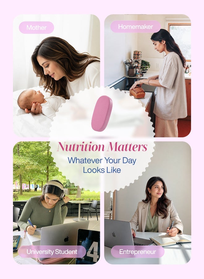 Nutrifactor Vitamax Women’s Multivitamin Tablets with Vitamins A, C, B12, D3, Calcium and Folic Acid, Metabolism Booster and Dietary Supplement for Immune Support and Bone Health - 30 Tablets - Image 5