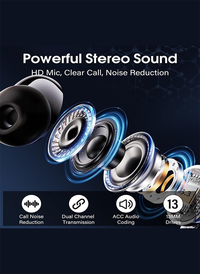 New Bluetooth wireless earphones, Wireless Earbuds, Bluetooth 5.3 Headphones in Ear with 4 ENC Noise Cancelling Mic, New Wireless Earphones HiFi Stereo Deep Bass 20H Playtime, LED, In-Ear Bluetooth Ear Buds IP5 Waterproof, USB-C  - Image 3