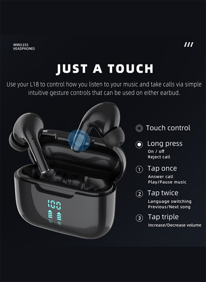 New Bluetooth wireless earphones, Wireless Earbuds, Bluetooth 5.3 Headphones in Ear with 4 ENC Noise Cancelling Mic, New Wireless Earphones HiFi Stereo Deep Bass 20H Playtime, LED, In-Ear Bluetooth Ear Buds IP5 Waterproof, USB-C  - Image 4