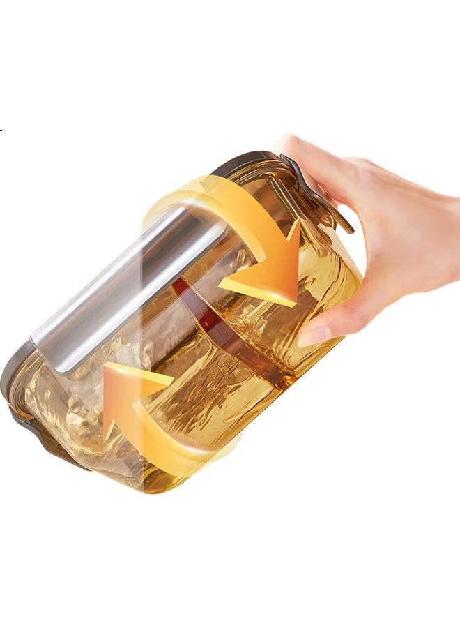 JD.com Jd Jingzao Glass Bento Box For Students And Office Workers, High Borosilicate Glass Lunch Box Microwave Fresh-keeping Box - Image 2