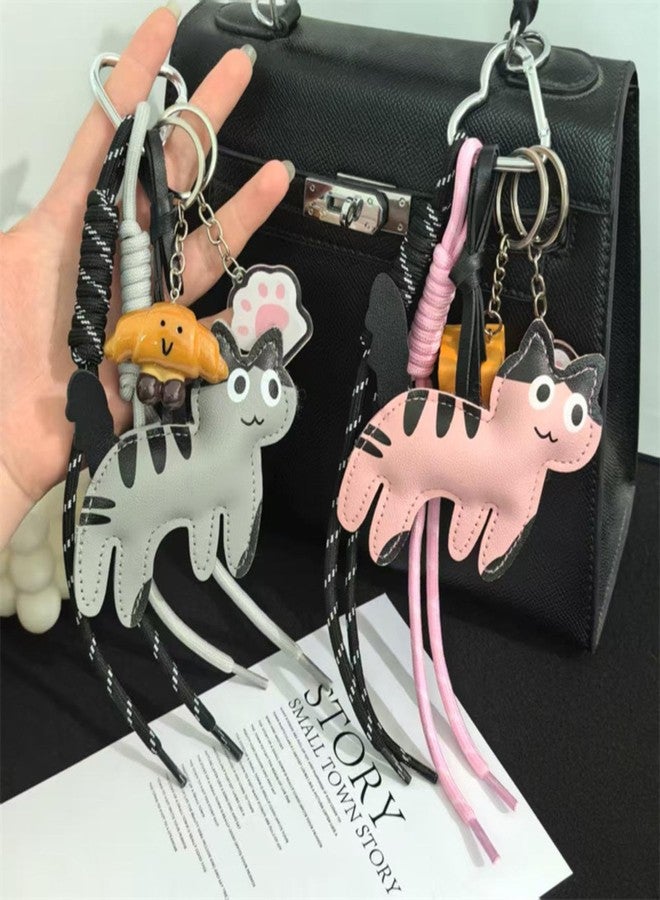 xinxingin Bag Charms, Cat Keychain for Handbags, Stylish Bag Accessories for Women, Cute Key Chain for Girls, Keychain for Bike or Backpack - Image 4