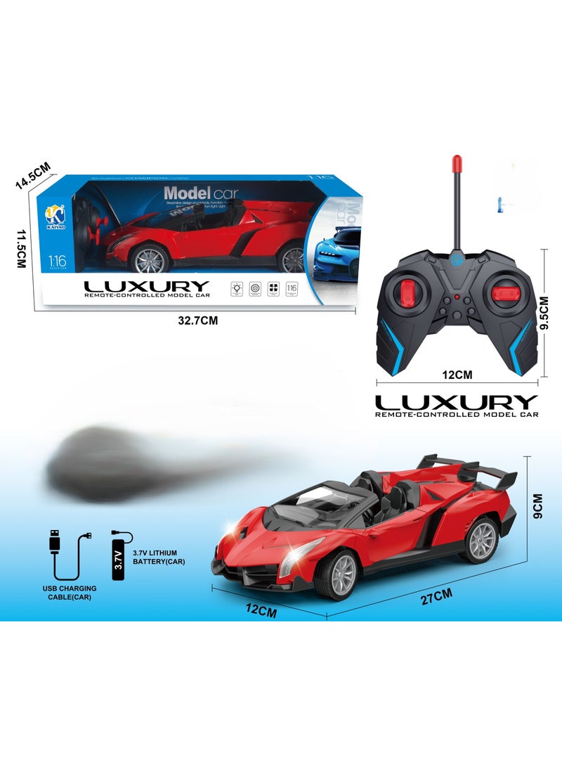 Premium Convertible Rechargeable RC Racing Toy Car (Red) RC Drift Car  - Image 5