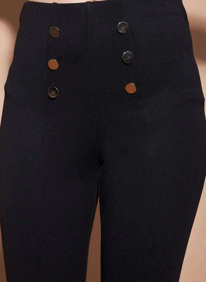 ساسافراس Flared Fit High-Rise Bootcut Trousers for Women