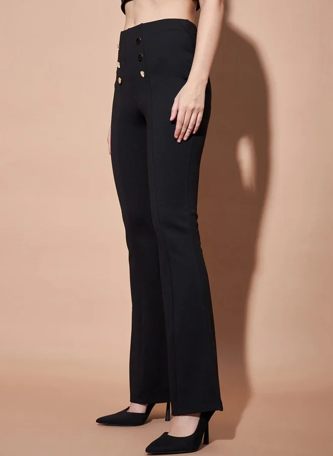ساسافراس Flared Fit High-Rise Bootcut Trousers for Women