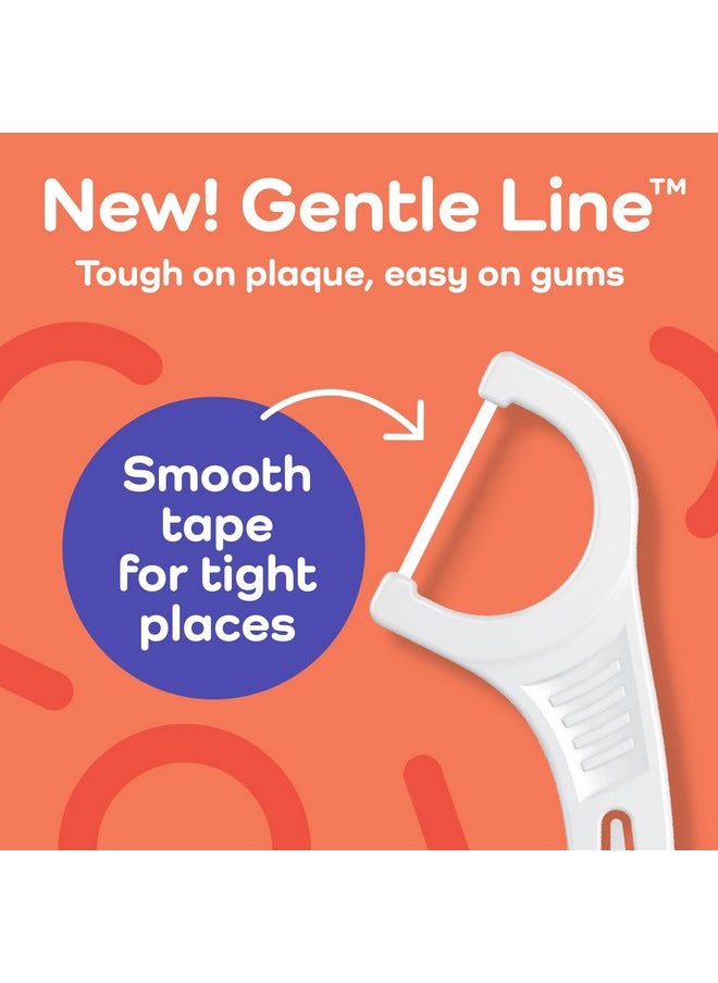 Plackers - Gentle Line Floss Picks Fresh Mint Flavor Foldout Flippick Quickfix Grip Easy Storage With Surezip Seal 75 Count - Image 1