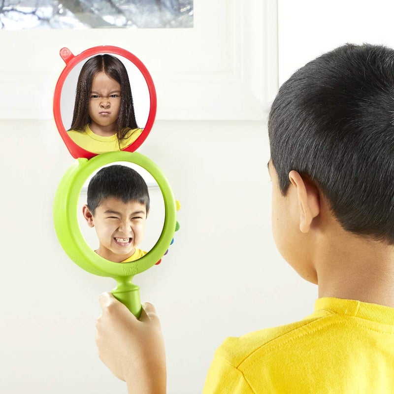 hand2mind See My Feelings Mirror, Play Therapy Toys, Mindfulness for Kids, Emotional Regulation for Kids, Social Emotional Learning Activities, Calm Down Corner Supplies, Calming Corner (Set of 1) - Image 5
