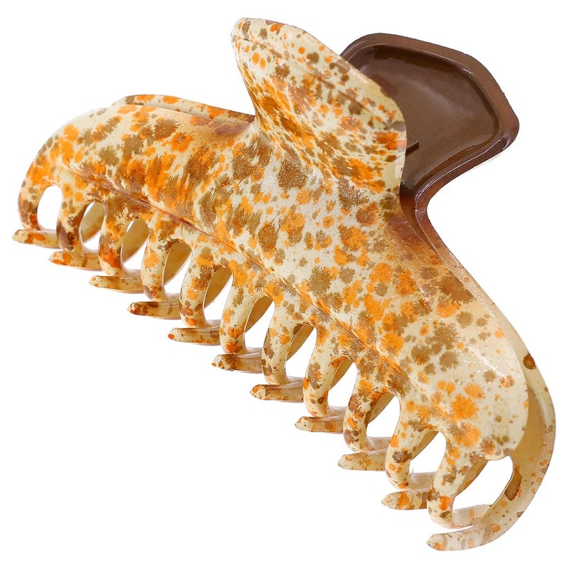 Camila Paris CP3313 French Hair Clip for Women Thick Hair for Long Curly Wavy Hair Orange Girls Hair Claw Clips Fashion Styling Hair Accessories for Women Strong Hold No Slip Grip Made in France