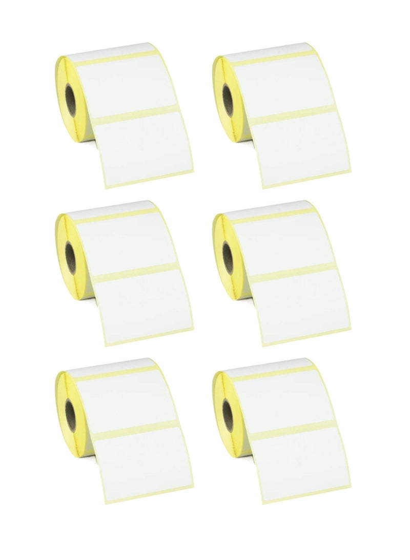 6 Rolls Thermal Labels 76mm X 50mm, 25mm core, (1000 labels-roll) - Image 2