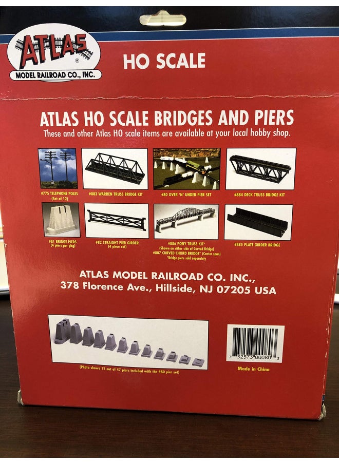 ATLAS MODEL Pier Set (47Pc Set) HO Scale Atlas Trains  - Image 2