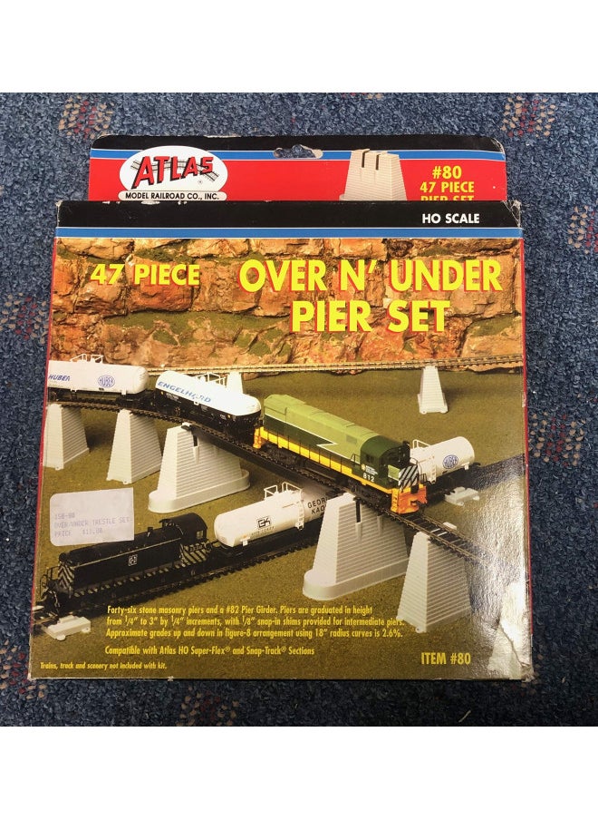 ATLAS MODEL Pier Set (47Pc Set) HO Scale Atlas Trains  - Image 4