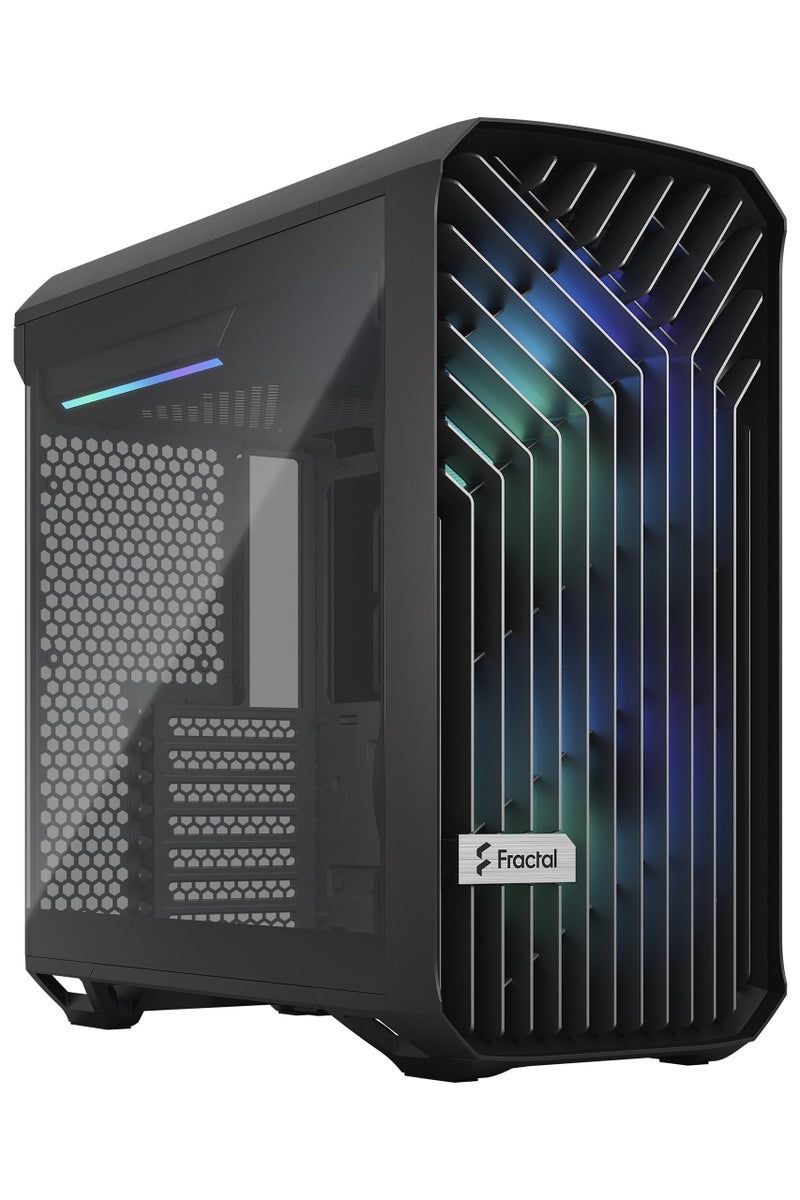 Fractal Design Torrent Compact Black RGB TG Light Tint Mid Tower Case, 2× 180mm ARGB PWM Fans, Tempered Glass Side Panel, High Airflow Front Panel, USB-C Front I/O, GPU Support Bracket, PSU Shroud, Black | FD-C-TOR1C-02 - Image 1