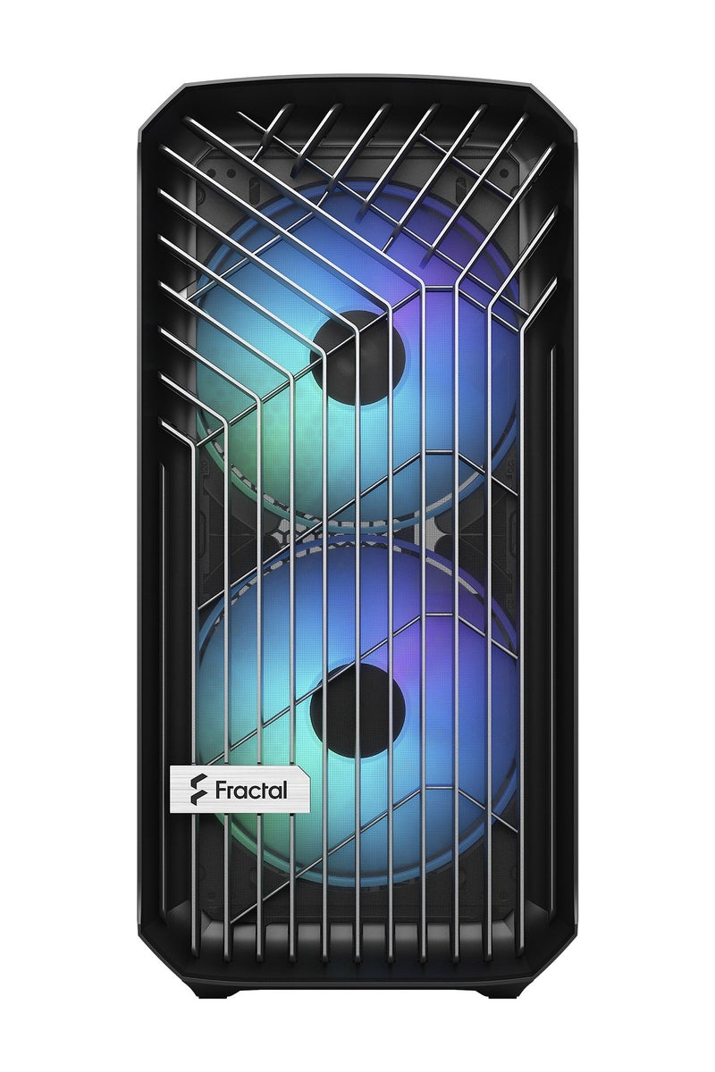 Fractal Design Torrent Compact Black RGB TG Light Tint Mid Tower Case, 2× 180mm ARGB PWM Fans, Tempered Glass Side Panel, High Airflow Front Panel, USB-C Front I/O, GPU Support Bracket, PSU Shroud, Black | FD-C-TOR1C-02 - Image 2