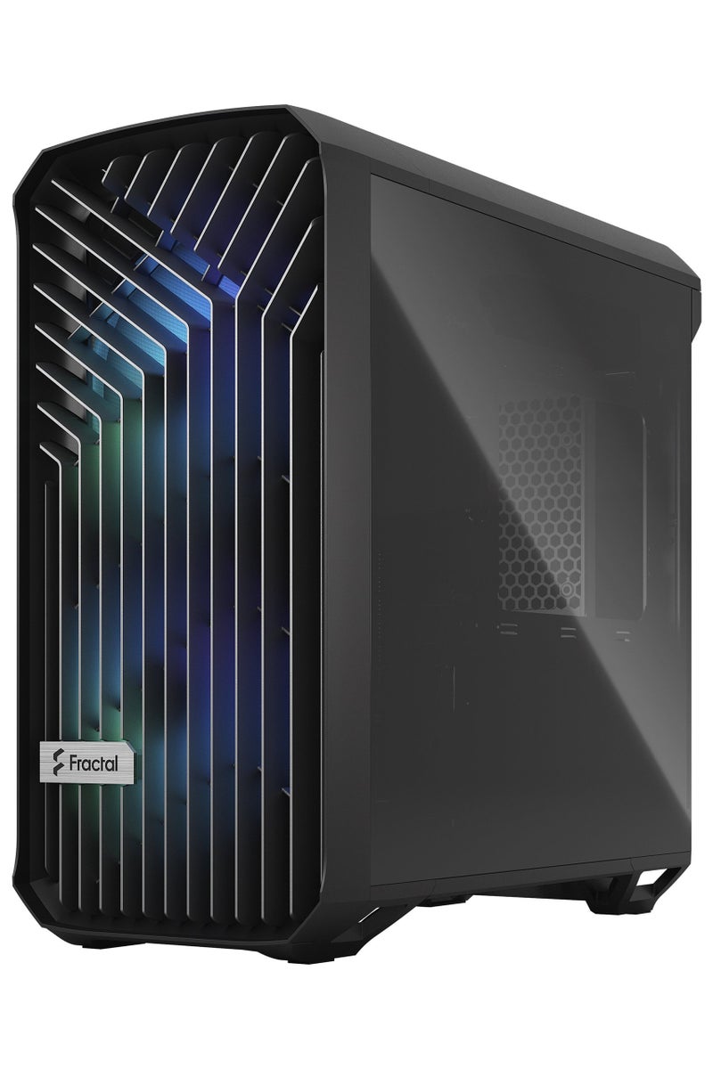 Fractal Design Torrent Compact Black RGB TG Light Tint Mid Tower Case, 2× 180mm ARGB PWM Fans, Tempered Glass Side Panel, High Airflow Front Panel, USB-C Front I/O, GPU Support Bracket, PSU Shroud, Black | FD-C-TOR1C-02 - Image 3