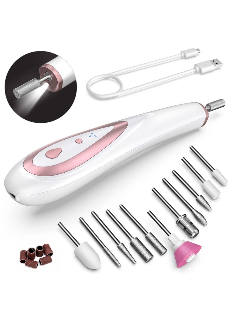 KASTWAVE Cordless Nail Drill, Professional Manicure Pedicure Kit, Electric Nail Filer Set, Rechargeable Portable Nail Care Kit with Bits Sanding Bands for Acrylic Nails, Polish Nails,Gel Nails and Home Salon - Image 1