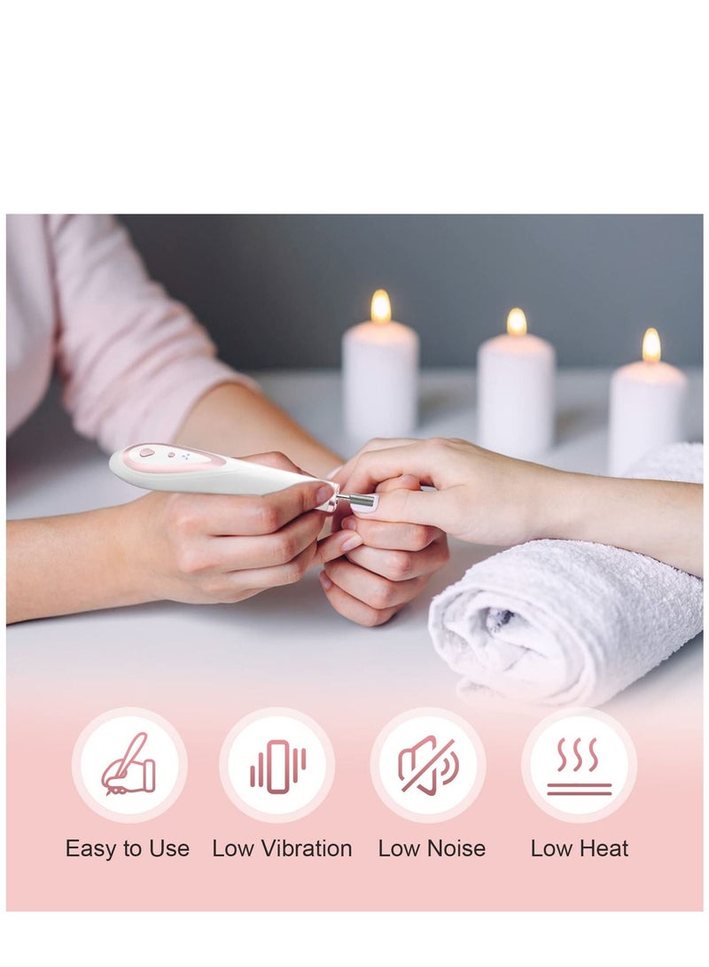 KASTWAVE Cordless Nail Drill, Professional Manicure Pedicure Kit, Electric Nail Filer Set, Rechargeable Portable Nail Care Kit with Bits Sanding Bands for Acrylic Nails, Polish Nails,Gel Nails and Home Salon - Image 5