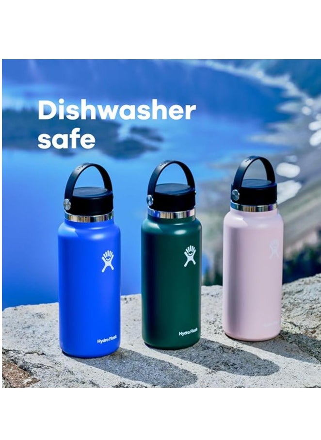 Hydro Flask Hydro Flask - Water Bottle 1180 ml (40 oz) - Vacuum Insulated Stainless Steel Water Bottle Flask with Leak Proof Flex Cap with Strap - BPA-Free - Wide Mouth - Indigo  - Image 4