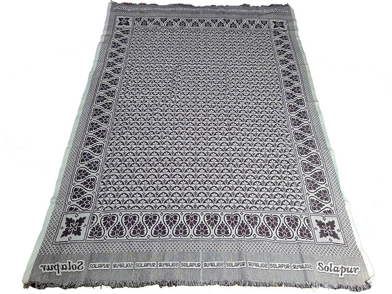 AYUS Cotton Blanket Solapur Chaddar Super Soft Printed 58 X 88 Inches(Multicolor) | TC - 250 (Set of 1, Multicolor) - Image 3