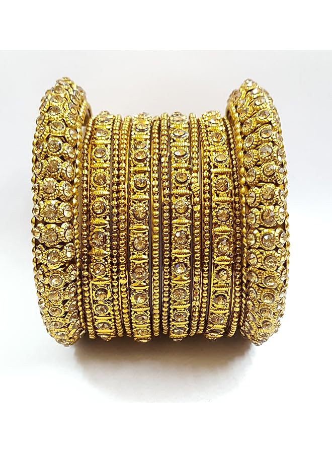 YouBella Stylish Traditional Jewelery Gold Plated Bangle Set For Women - Image 3