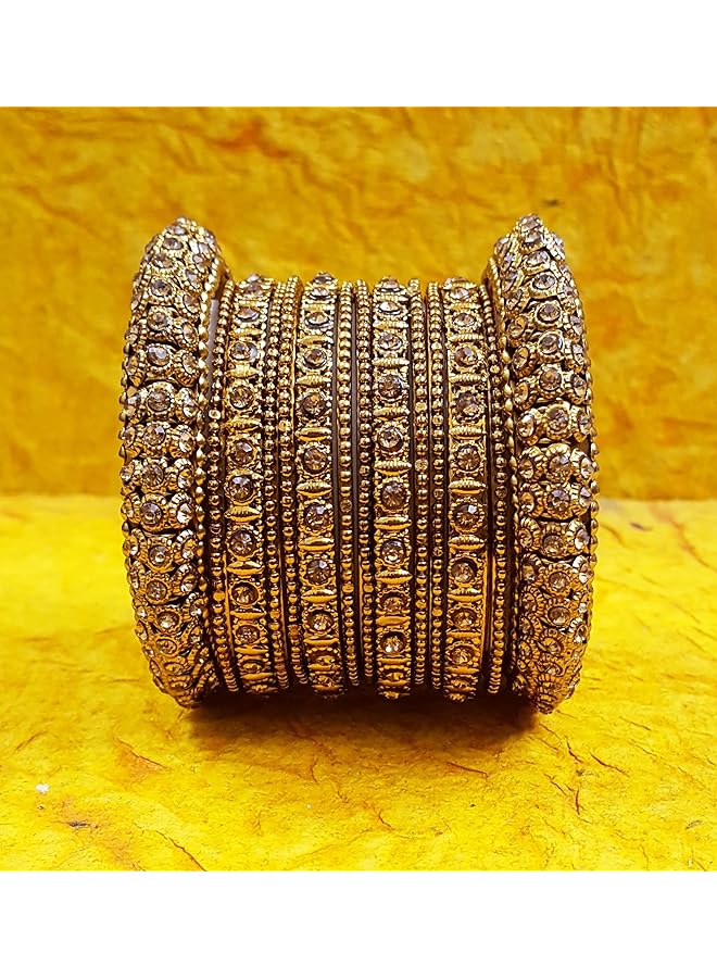 YouBella Stylish Traditional Jewelery Gold Plated Bangle Set For Women - Image 2