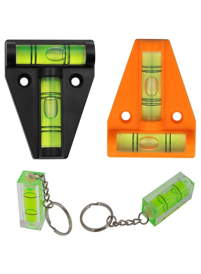 هيدفانا 4 قطع مستوى فقاعة التسوية، مستوى تعليق الصور، أدوات تسوية أفقية ذات اتجاهين متقاطعة - Image 1