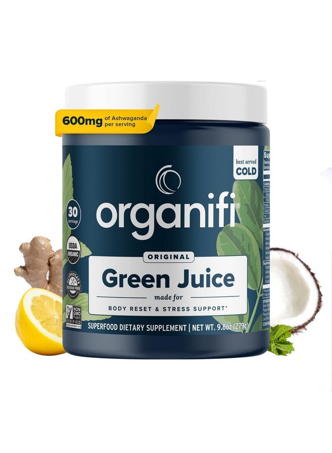 Organifi Organifi Green Juice - Powder Supplement with Organic Spirulina, Ashwagandha, and Chlorella - Helps Achieve Fitness Goals and Reduce Cortisol Levels, 30-Day Supply - Image 1