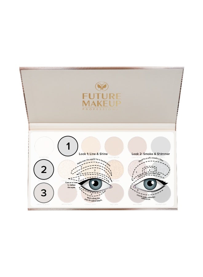 فيوتشر ميكاب نيود أديكشن ١٨ لون آيشدو باليت - FU6001 - Image 4