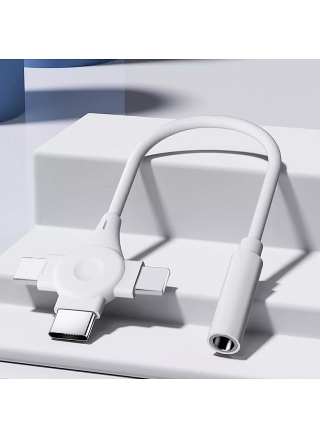 Generic Dual Lightning Adapter Elbow Headset Adapter Adapter For AppleMobile Phone Listening To Songs Charging Converter-Interface Form:White  - Image 4