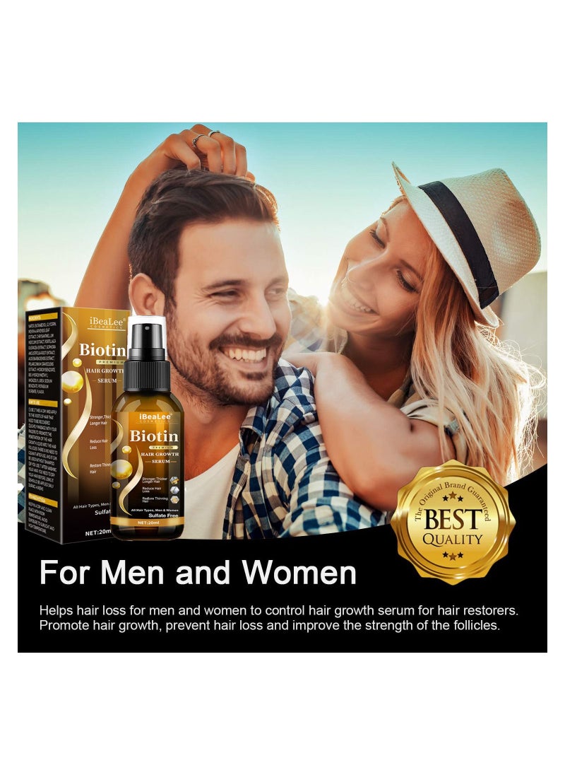 iBealee - Fast Hair Growth Spray Product Anti Hair Loss Serum Prevent Baldness Treatment Scalp Dry Damaged Hair Care Essential Oils - Image 1