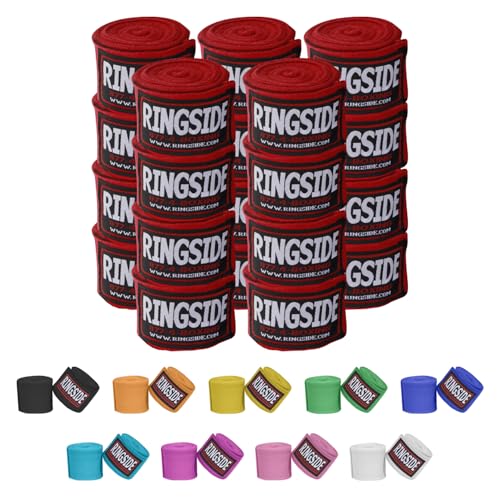 Ringside Mexican Style Boxing Hand Wraps 10 Pairs Pack Red