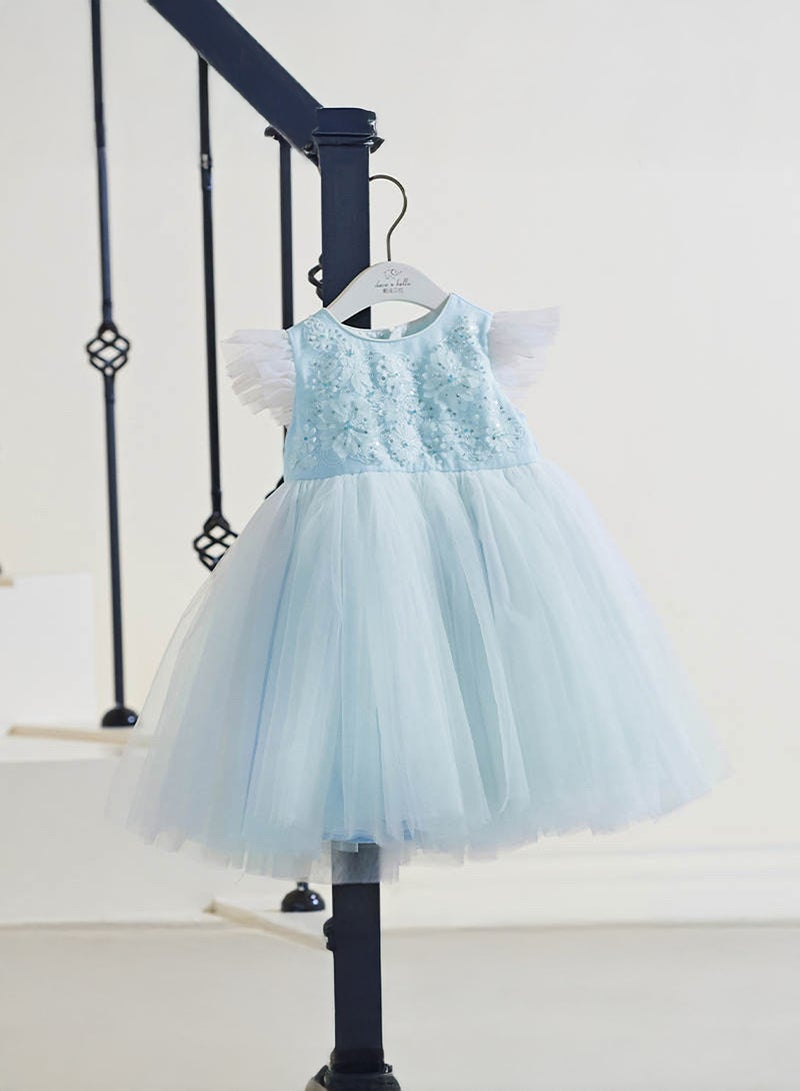 ديف اند بيلا فستان زهرة زرقاء ثلاثية الأبعاد - Image 1