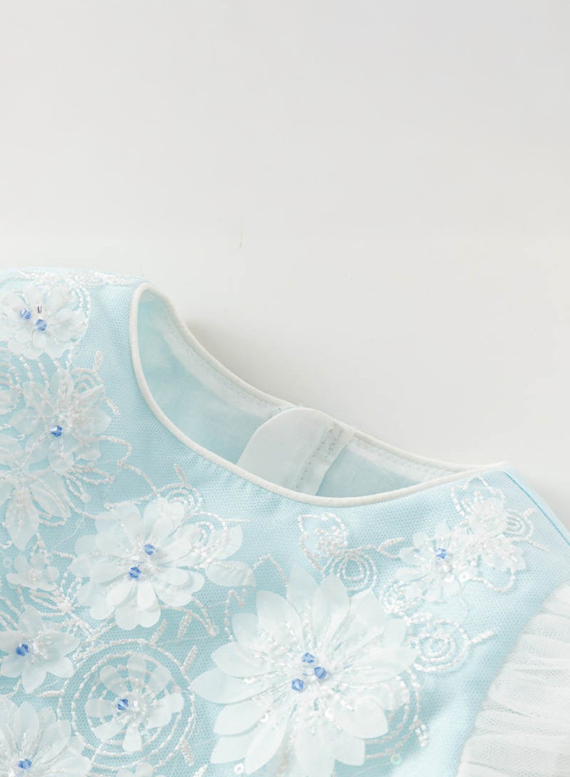 ديف اند بيلا فستان زهرة زرقاء ثلاثية الأبعاد - Image 5