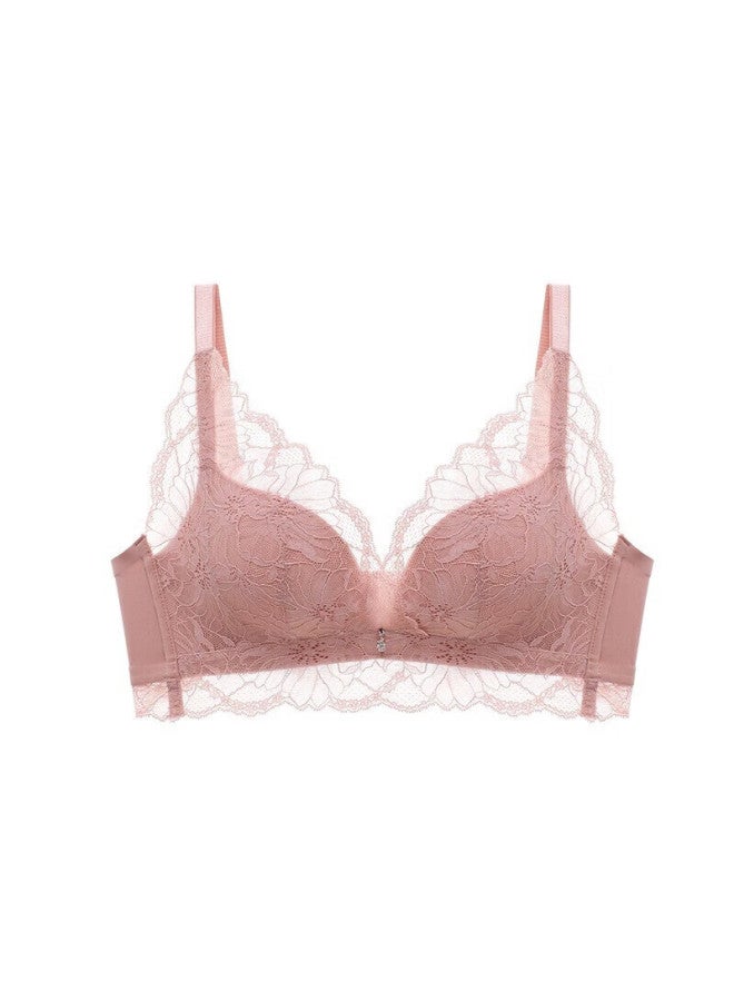 Ordifen Ordifen Women's Wireless Push-up Bra And Panties, Lace Antibacterial Lingerie Set Xb1540  - Image 2