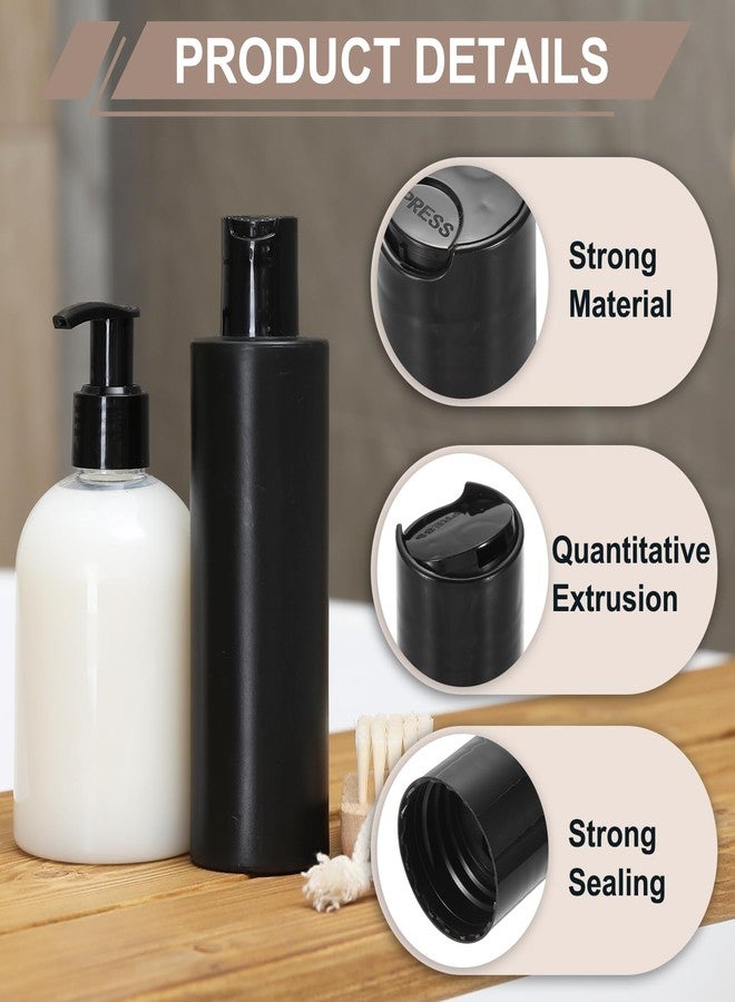 MECCANIXITY 6Pcs Black Disc Top Caps Replacement 28/410 Plastic Press Disk Caps 1.3x1.2x1.1 Inch Dispensing Lids for Squeeze, Refillable & Shampoo Bottles - Image 4