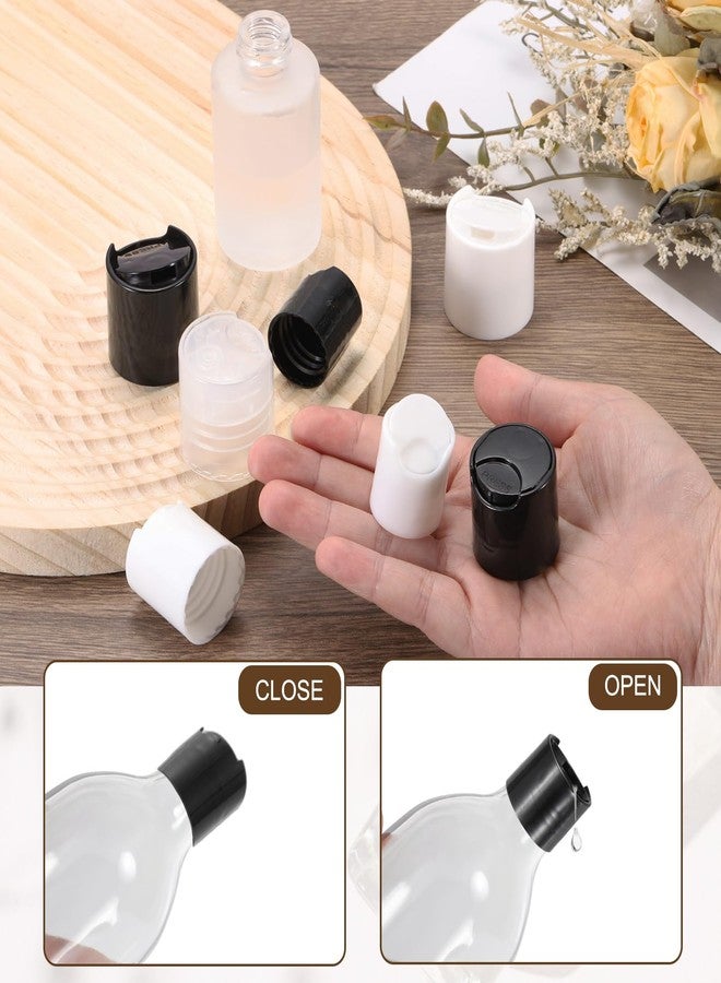 MECCANIXITY 6Pcs Black Disc Top Caps Replacement 28/410 Plastic Press Disk Caps 1.3x1.2x1.1 Inch Dispensing Lids for Squeeze, Refillable & Shampoo Bottles - Image 3