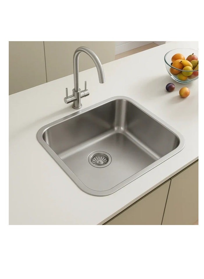 Asil Turkish stainless steel kitchen sink, 1 bowl, 46 x 59 cm - Asil - AS 350 