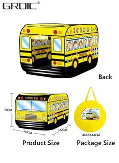 GROIC Pop Up Play Tent for Kids, Engine Pretend Playhouse Indoors & Outdoors,Foldable Indoor Outdoor Vehicle Toys, Quick Setup Toys Gift - School Bus  - Image 5