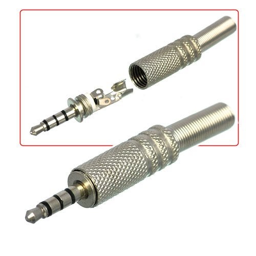 CESS 3.5mm 4-Pole TRRS Male Construction Plug Repair Headphone Jack Audio Soldering (5 Pack) - Image 3