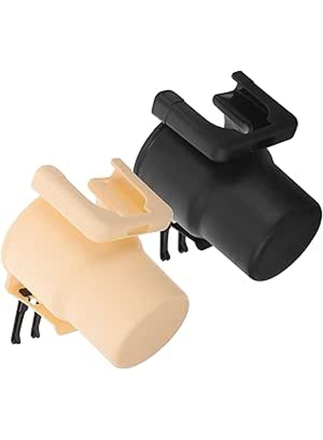 2Pcs Black Car Air Vent Cup Holder Water Bottle Storage Box Drink Organizer - Image 1
