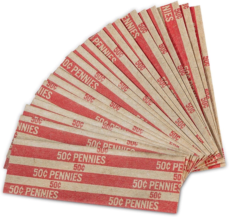 Manaloom 1000 Flat Coin Wrappers, Pennies Coin Holder, Convenient Penny Storage Coin Wrapper - 1000 Pack - Image 2
